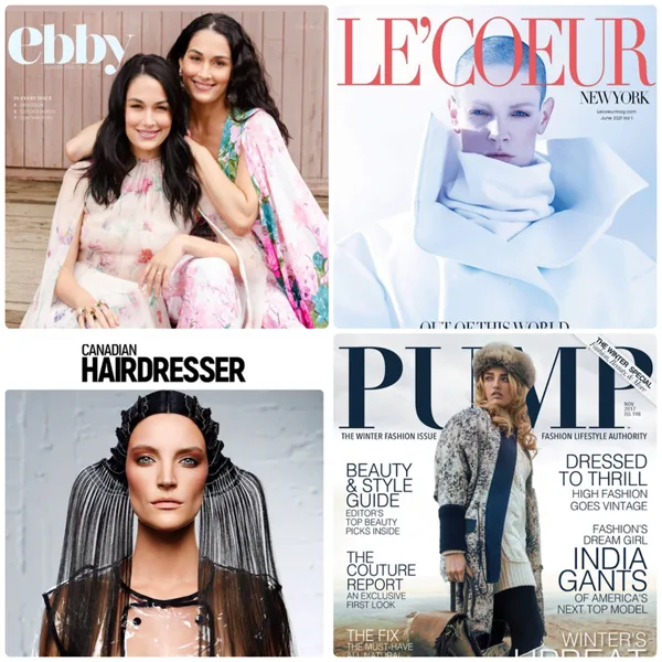 Magazine covers featuring Juel's editorial work